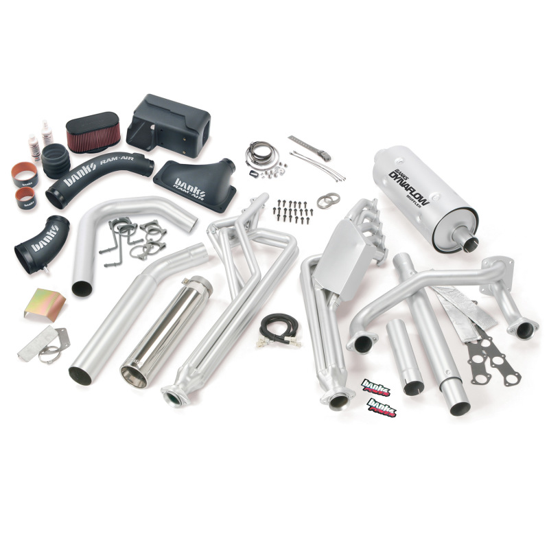 Ford Class-A Motorhome Performance Air Intake + Performance Exhaust + Computer Chip Programmer Kit - Banks Power - PowerPack System - Chrome - `06-`10